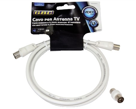 Cavo antenna spina presa - tv, spina/presa